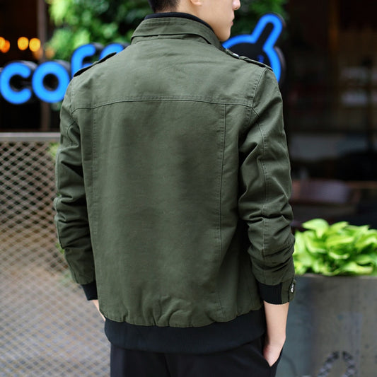 Mens Jacket Fashion Army Military Jacket Man Coats Bomber Jacket Stand