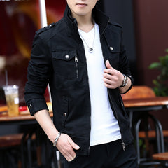 Mens Jacket Fashion Army Military Jacket Man Coats Bomber Jacket Stand