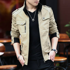 Mens Jacket Fashion Army Military Jacket Man Coats Bomber Jacket Stand