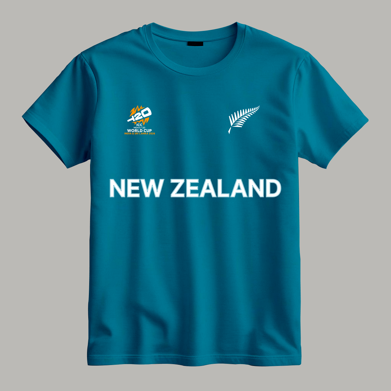 Cricket World Cup 2026 New Zealand Team Fan T-Shirt |  Male & Female Fan Jersey