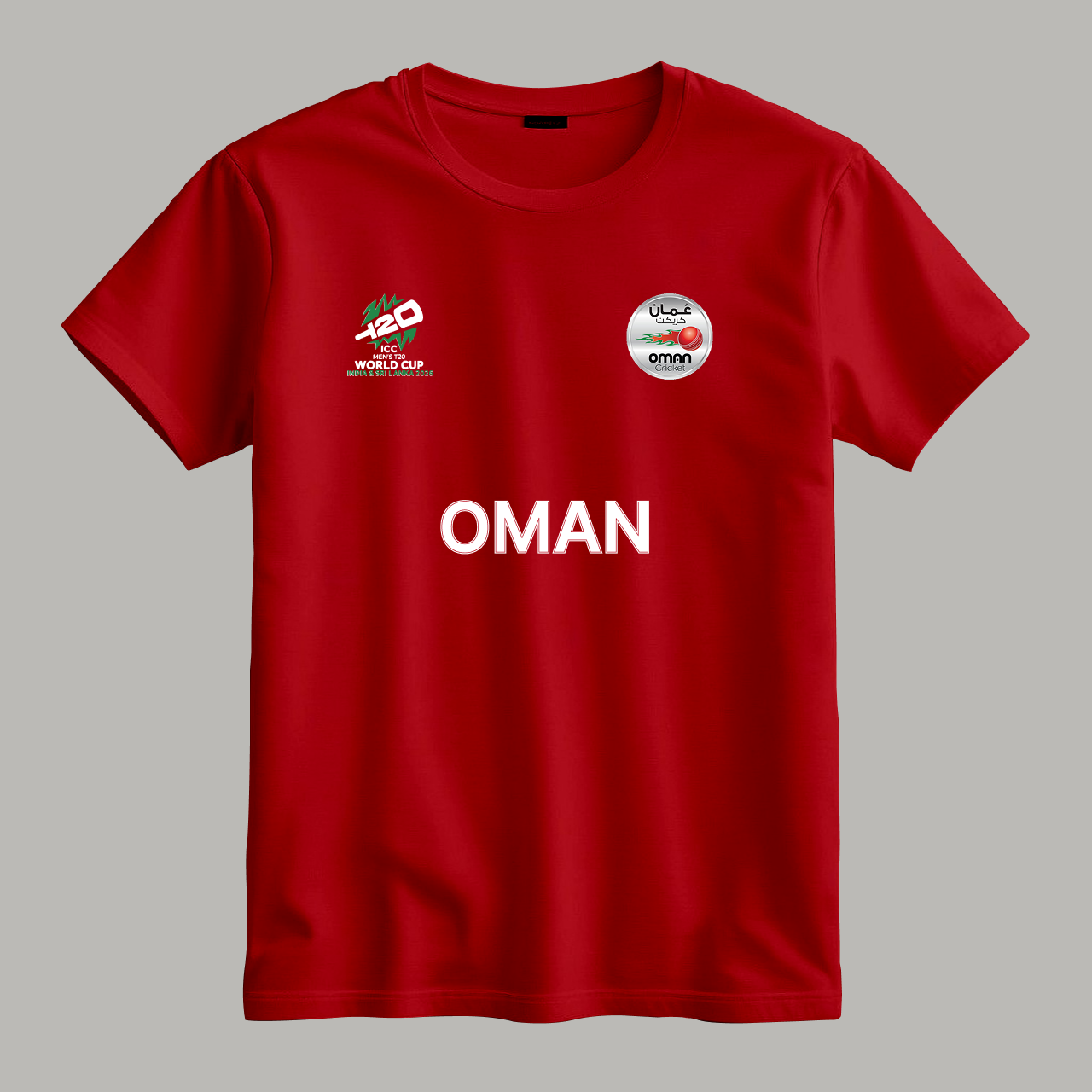 Cricket World Cup 2026 Oman Team Fan T-Shirt |  Male & Female Fan Jersey
