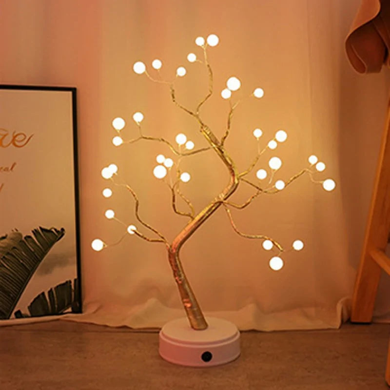 LED Mini Christmas Tree Fairy Lights with Copper Wire Garland