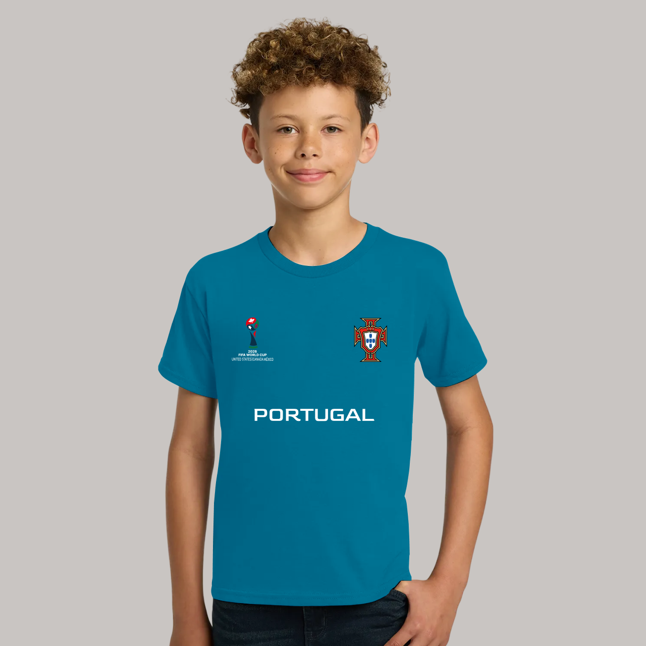 Portugal Football Team Fan T-Shirt For Boys/Youth – 2026 Football World Cup TShirt