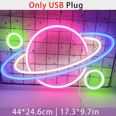 Planet Shape Neon Wall Light