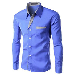 2022 Hot Sale New Fashion Camisa Masculina Long Sleeve Shirt Men Slim