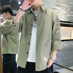 2023 Shirts Men Handsome Fashion Streetwear Design Japanese Harajuku