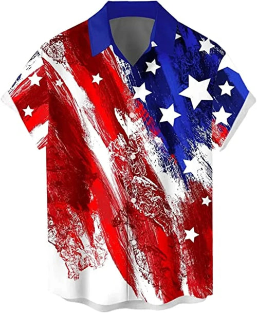 America Hawaiian Flag Men Fashion Shirts For Man Weed Clothing 3D