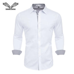 VISADA JUANA 2019 Mens Long Sleeve Dress Shirt High-quality Male