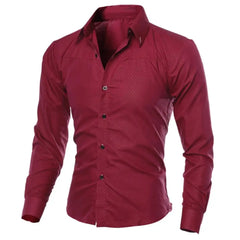 Fashion spring autumn Men Shirts New Arrivals Slim Fit Male Shirt