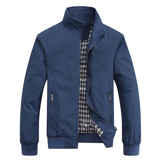 Fashion Autumn Jackets Men Casual Solid Color Bomber Jacket Men New in