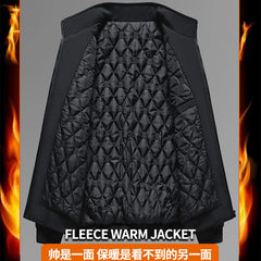 Autumn Winter New Jacket Men's Middle-Aged Large Size Loose Plus