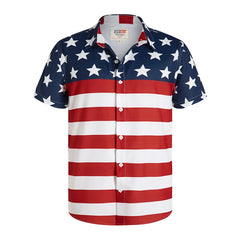 America Hawaiian Flag Men Fashion Shirts For Man weed Clothing 3D