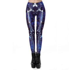 NADANBAO Skull Leggings Woman Halloween Party Trousers Festival