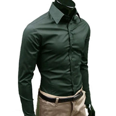 Elegant  Shirt Washable Men's Slim Fit Cotton Business Shirt Slim Fit