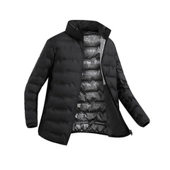 Men's White Duck Down Jacket Warm Thick Windproof Puffer Jacket Winter