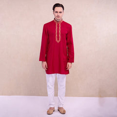 Indian Dress for Men Kurtas Traditional Style Kurti Sets 3 Color Hindu