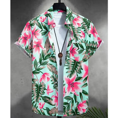 2023 Summer Animal Crane Men Hawaiian Shirt 3d Plant Shirt For Men