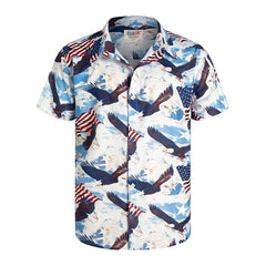 America Hawaiian Flag Men Fashion Shirts For Man Weed Clothing 3D