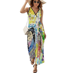 Diwali Friends Watercolor Collage Sleeveless Dress Dresses sexy dress