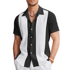 Fashion summer 2023 men's shirt bowling shirt button shirt casual