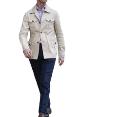 Mens Coats Safari Jacket Linen British Retro Gentry Suit Pockets