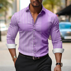 Men's shirt button up shirt casual shirt business casual 3D printed