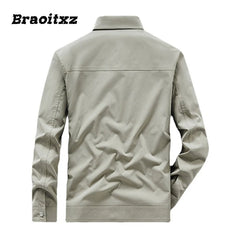 New Men Spring Autumn Fashion Casual Breathable Cargo Jacket Coats Men