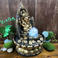 Lucky Ganesha Statue Hindu God of Success Resin India Idol