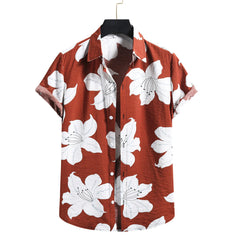 Shirt For Mens Hawaiian Banana Fruit Casual 3D Printed Beach Short