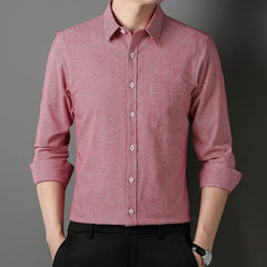 100%cotton sanding full shirts for men slim fit Casual houndstooth