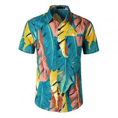 Shirt For Mens Hawaiian Banana Fruit Casual 3D Printed Beach Short