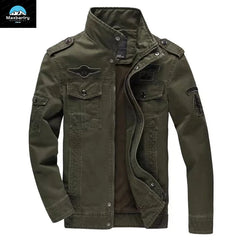 6XL Men's MA-1 Cargo Jacket Autumn Winter Cotton Tactical Unload