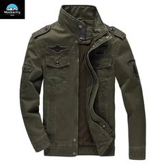 6XL Men's MA-1 Cargo Jacket Autumn Winter Cotton Tactical Unload