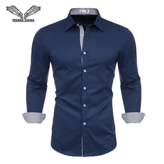 VISADA JUANA 2019 Mens Long Sleeve Dress Shirt High-quality Male