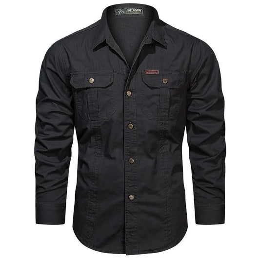 M-5XL Large Men Shirt Spring And Autumn Leisure Business Fashion