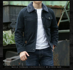 Winter men's cotton jacket High quality and fleece jacket thick padded