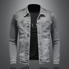 Autumn new washed classic men's denim jacket Street handsome trend