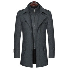 Men Winter Jackets Cashmere Overcoats Wool Blends Trench Coats High