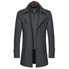 Men Winter Jackets Cashmere Overcoats Wool Blends Trench Coats High