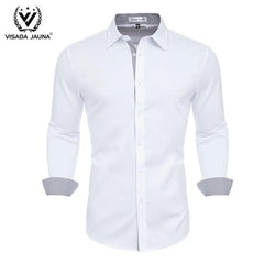 VISADA JUANA 2019 Mens Long Sleeve Dress Shirt High-quality Male