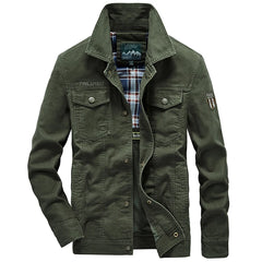 Men's Lightweight Cotton Military Jackets Spring Autumn Casual