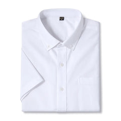 Summer High Quality 100% Cotton  Men Shirts Short Sleeve Dress Shirts