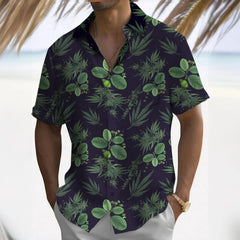 3d Beach Flower Print Hawaiian Shirts 2024 Men's Shirt Summer Daily