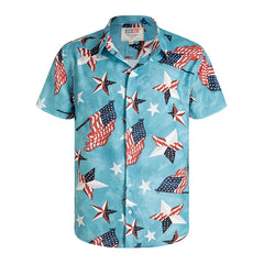 America Hawaiian Flag Men Fashion Shirts For Man Weed Clothing 3D