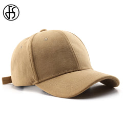 FS Khaki Beige Cashmere Baseball Hat For Men Stylish Japanese Korean