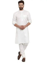 Mens Kurta Pajama Set Cotton Indian Ethnic Traditional Plain Dress