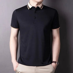 Fashion Men Summer Solid Polo Shirts Korean Style New Daily Business