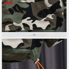 Spring Autumn Children Clothing Camouflage Sportswear Hooded Coat +