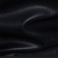 2022 PU Casual Leather Jacket Men Fleece Motorcycle Biker Slim Fit