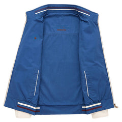DIMUSI Autumn Men's Reversible Military Jacket Casual Man Cotton